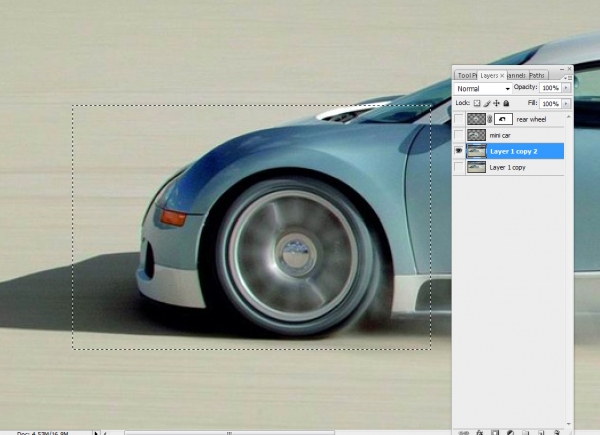 Creation of Bugatti's @ Bonneville: Step 4